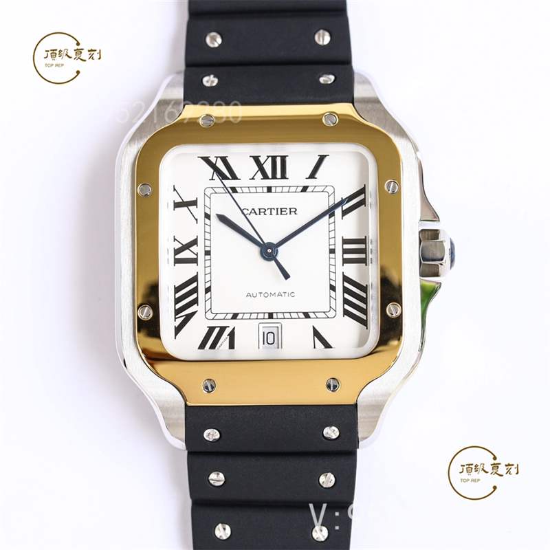 GF廠推出氟膠帶款式山度士復刻表,gf廠卡地亞山度士有哪些款式-復刻表