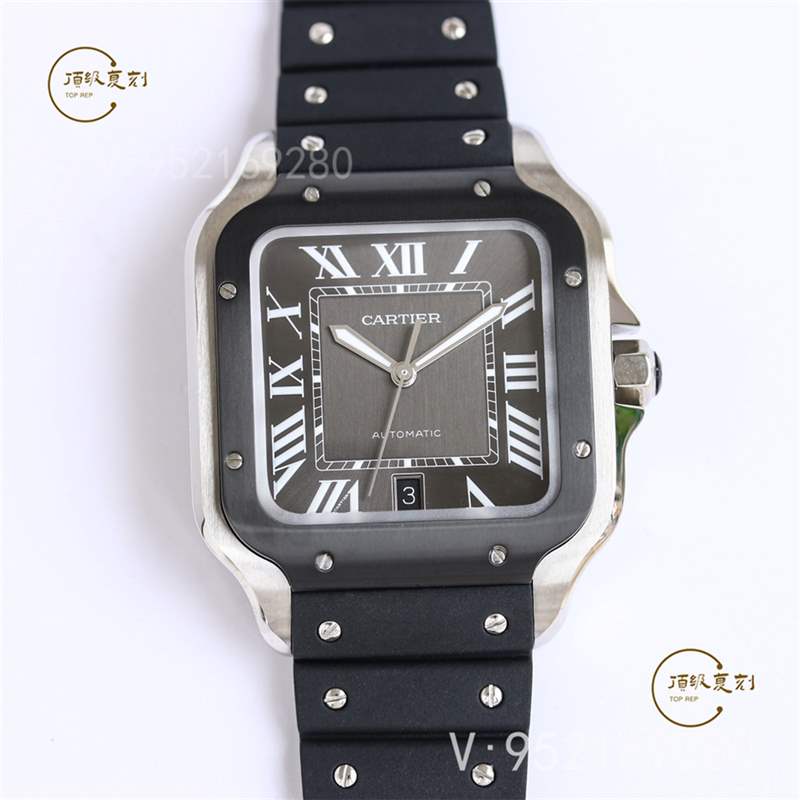 GF廠推出氟膠帶款式山度士復刻表,gf廠卡地亞山度士有哪些款式-復刻表