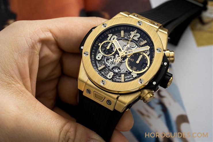 大爆炸宇宙的超新星HUBLOT Big Bang Unico 黃金計時腕表-復(fù)刻表