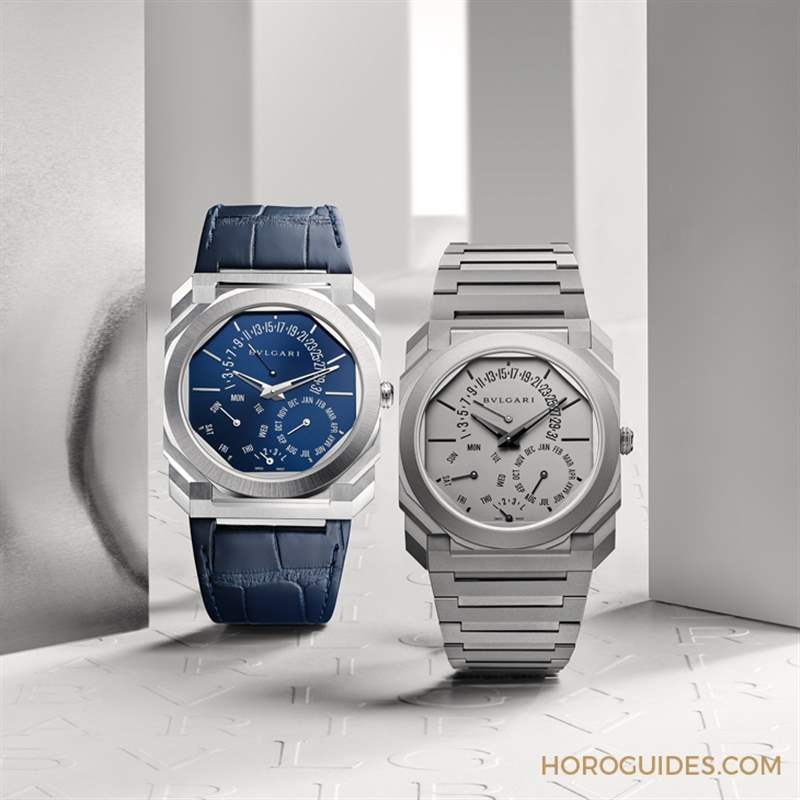 史上最薄萬年歷！鉑金、藍面，優雅面世｜BVLGARI Octo Finissimo 超薄萬年歷腕表-復刻表
