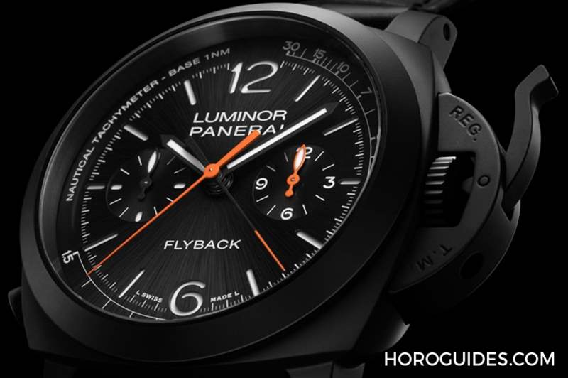 黑陶瓷、分秒計時中置｜沛納海Panerai Luminor飛返計時陶瓷腕表44毫米-PAM01298-復刻表