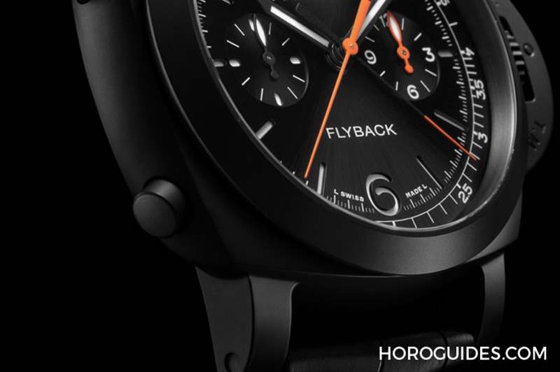 黑陶瓷、分秒計時中置｜沛納海Panerai Luminor飛返計時陶瓷腕表44毫米-PAM01298-復刻表