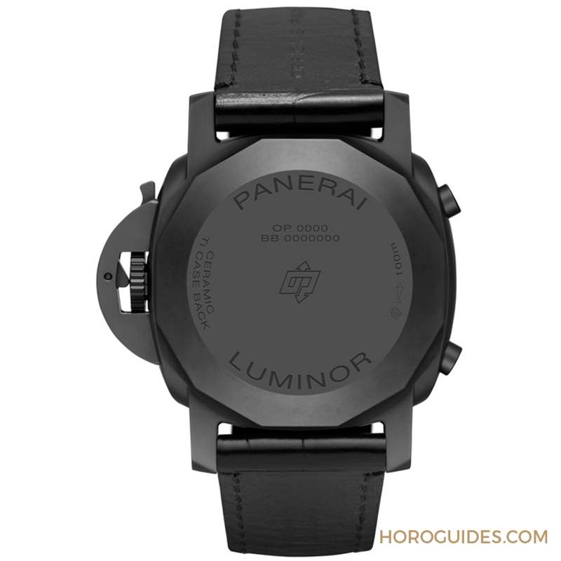 黑陶瓷、分秒計時中置｜沛納海Panerai Luminor飛返計時陶瓷腕表44毫米-PAM01298-復刻表