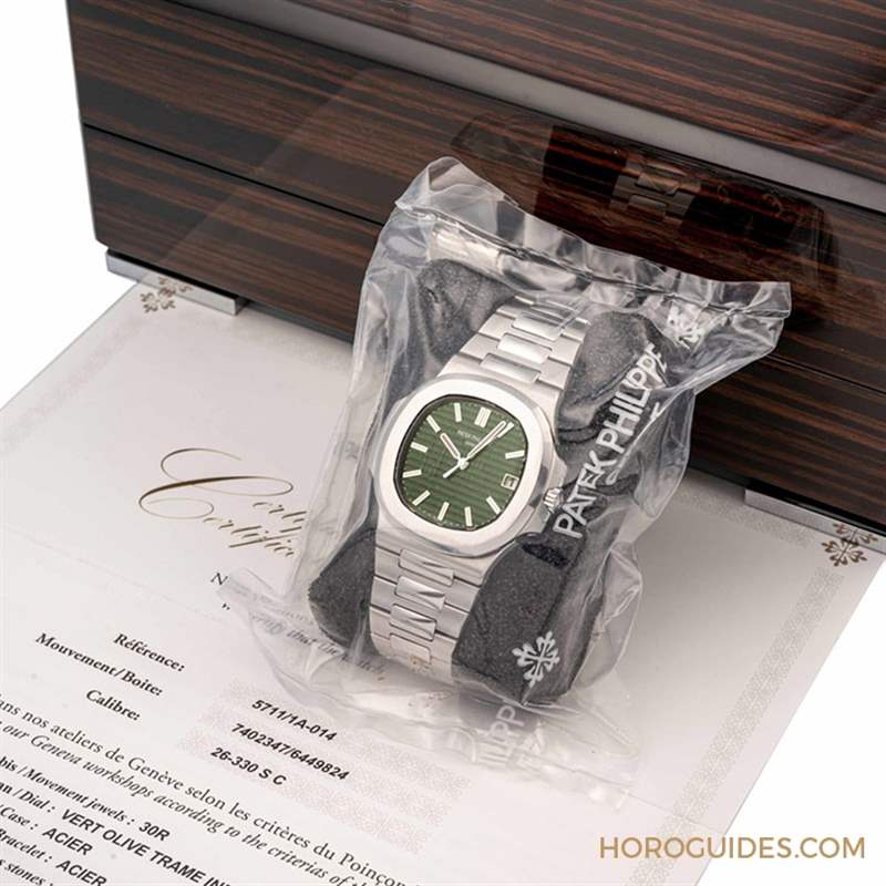 百達翡麗Nautilus 5711綠面首次登上拍賣，「單封Sealed」定價11倍落槌拍出-復刻表