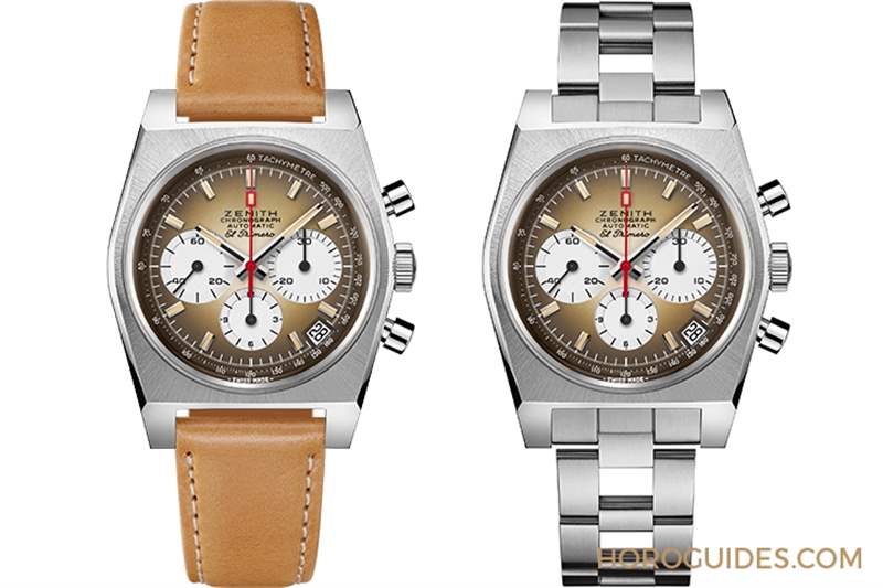 暖棕?zé)熝{(diào)面盤｜ZENITH Chronomaster Revival A385復(fù)刻版腕表-復(fù)刻表