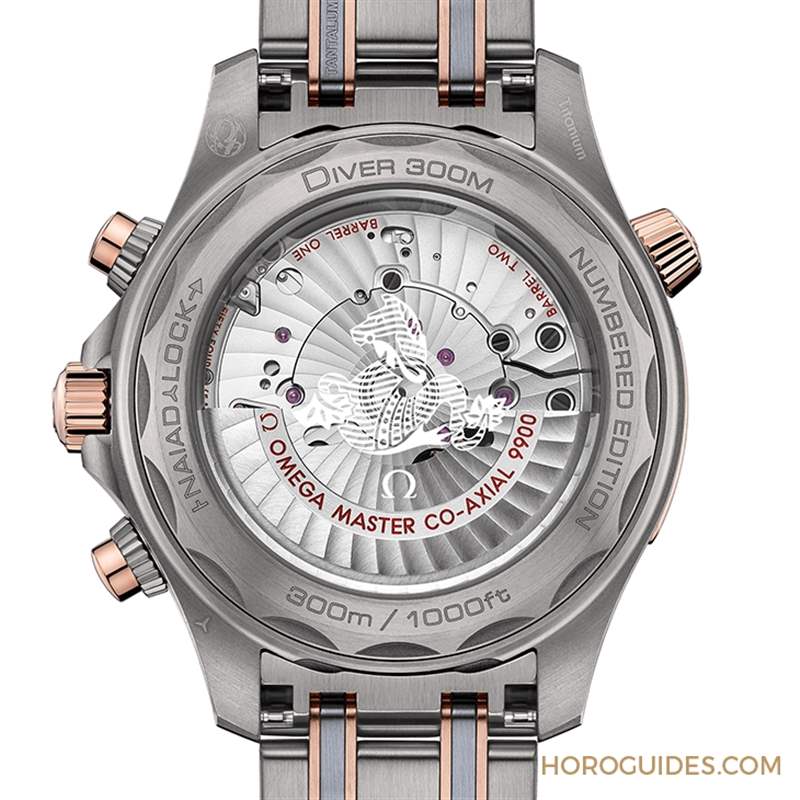 三種材質(zhì)精湛融合！歐米茄大師天文臺海馬潛水300米計時碼表-復刻表