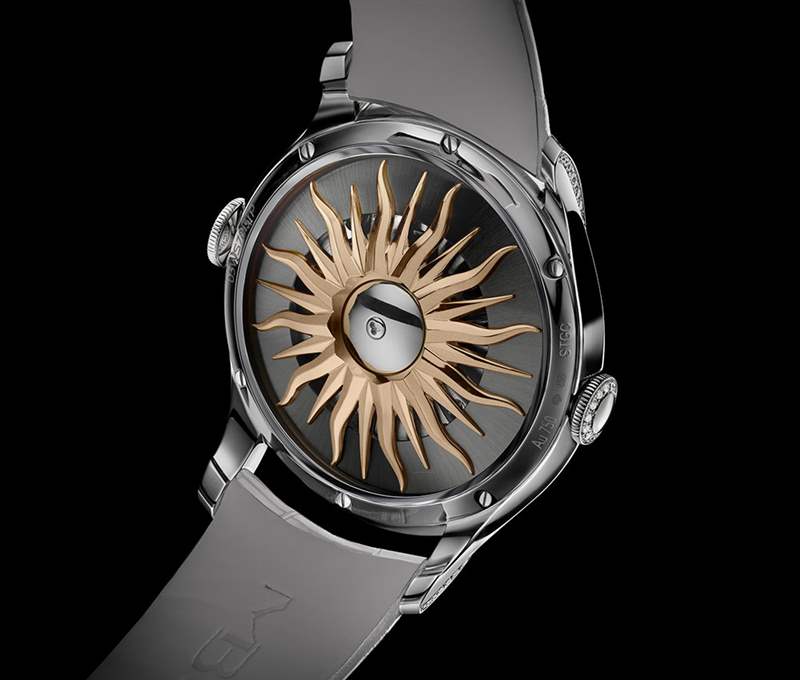 雅典娜丁海洋魚鷲熊貓-MB&F傳統機器飛天體孔雀石-復刻表