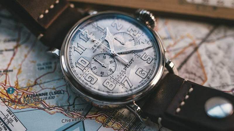 真力時(shí)天頂飛行員20型計(jì)時(shí)碼表銀色-復(fù)刻表