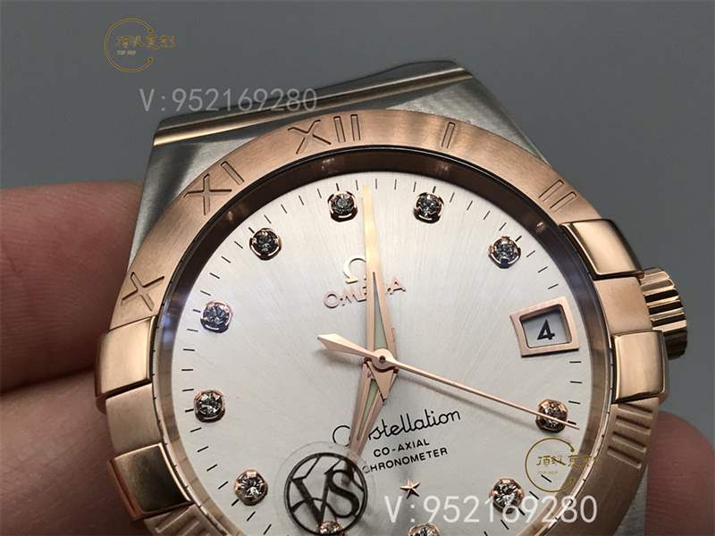 VS廠歐米茄星座間枚金鉆釘做工怎么樣123.20.38.21.52.001-復(fù)刻表