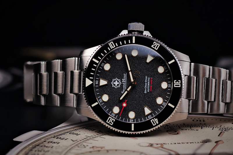 澳大利亞小眾手表:第二小時Second Hour Gin Clear Diver藍(lán)盤潛水表-復(fù)刻表