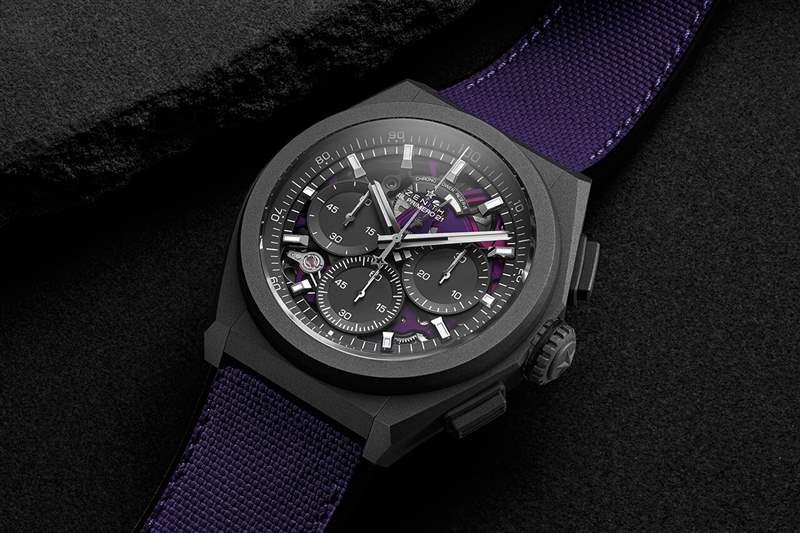 真力時鏤空Defy 21‘紫外線’鈦金屬黑色腕表-復刻表