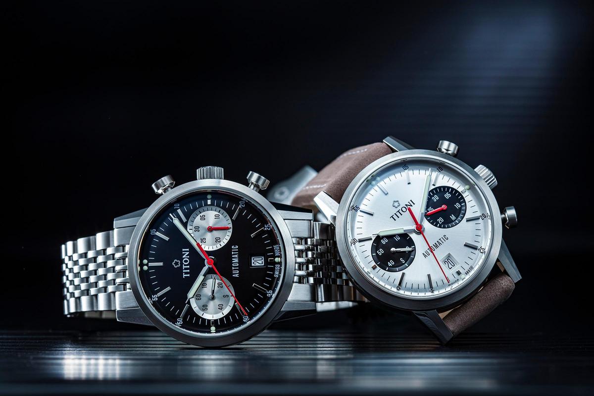 TITONI Heritage傳承系列計(jì)時(shí)碼表：復(fù)古元素集一身！-復(fù)刻表