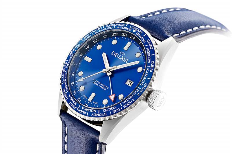 南美小眾品牌Delma潛水GMT藍盤手表-復刻表