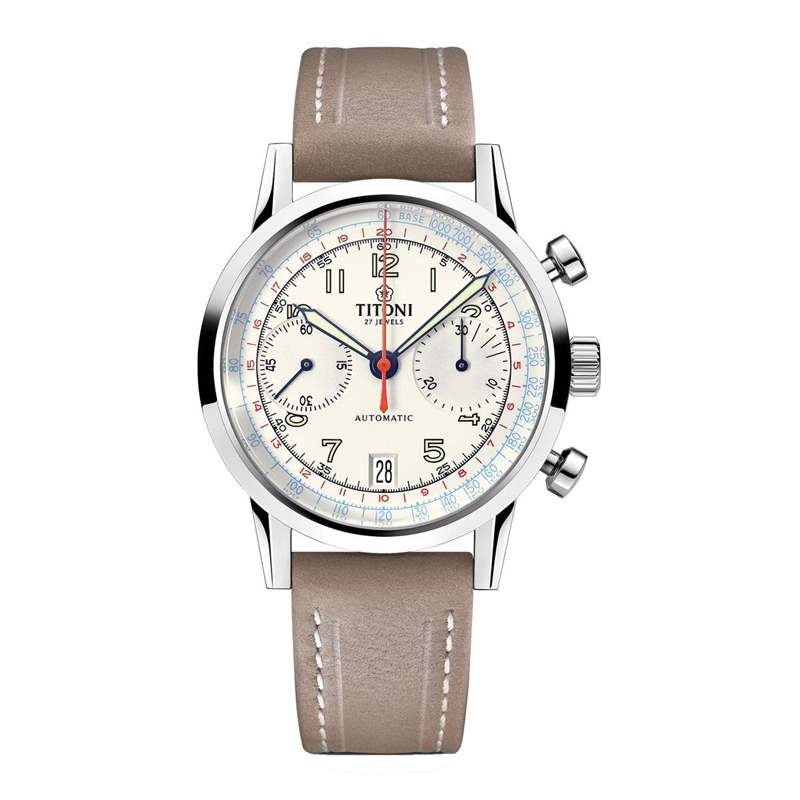 TITONI Heritage傳承系列計(jì)時(shí)碼表：復(fù)古元素集一身！-復(fù)刻表