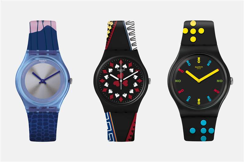 斯沃琪X007聯(lián)名七彩個性石英手表-復(fù)刻表