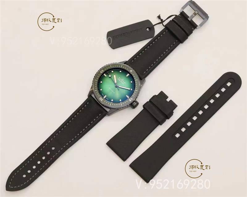 GF廠寶珀黑陶瓷五十噚極光綠盤5005復刻表做工怎么樣-無溝雙髻鯊限量版-復刻表