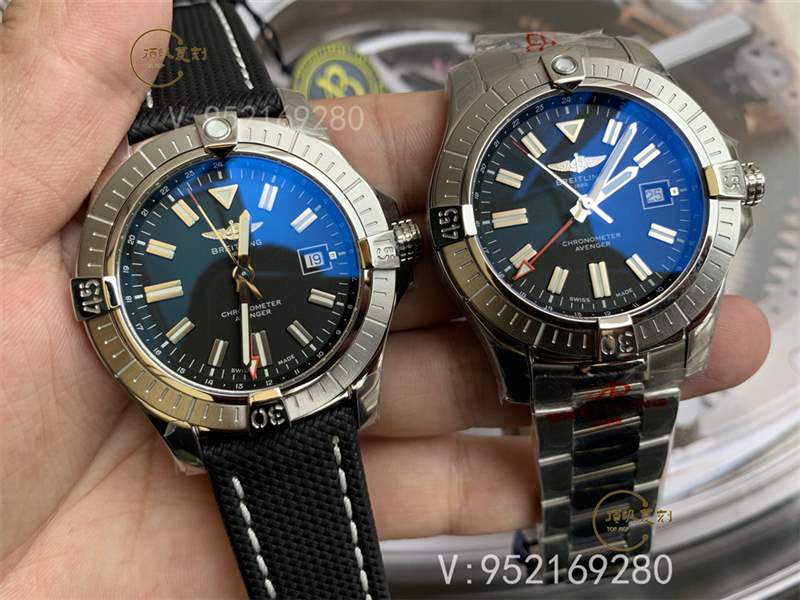 GF廠百年靈復仇者45mm男士機械復刻表做工怎么樣GMT雙時區-復刻表