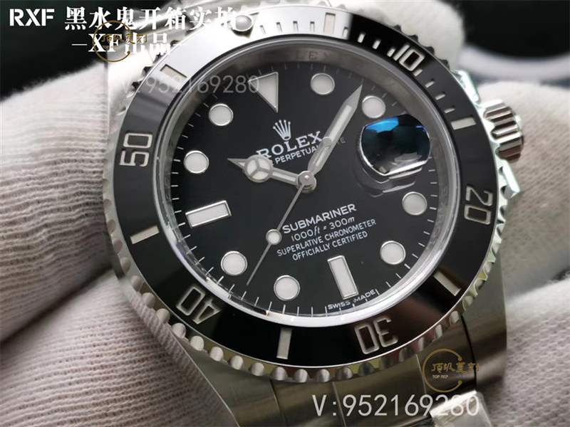 RXF廠勞力士黑水鬼復(fù)刻表對(duì)比正品怎么樣-復(fù)刻表