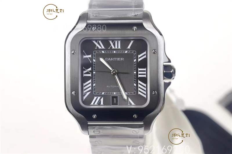 V6廠卡地亞大號山度士桑托斯復刻表新款碳鍍層做工怎么樣-復刻表