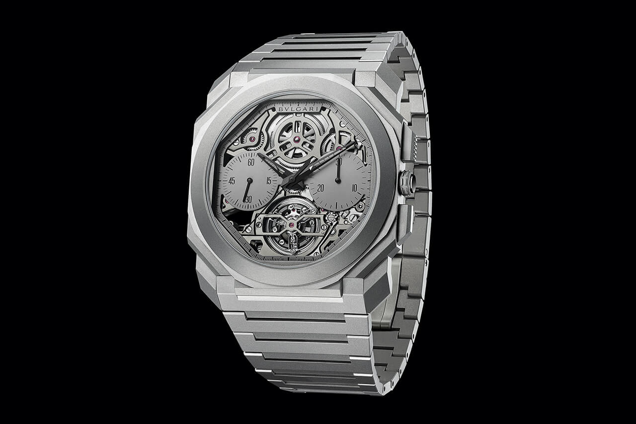 寶格麗新款Octo Finissimo-世界上最薄的計(jì)時(shí)鏤空陀飛輪腕表103295-復(fù)刻表