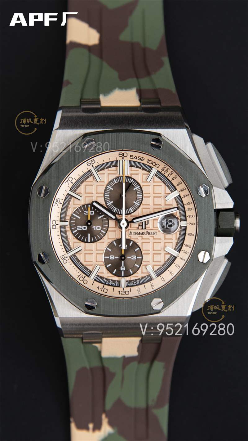 APF廠AP愛彼26400迷彩配色皇家橡樹計(jì)時(shí)復(fù)刻表做工怎么樣-復(fù)刻表