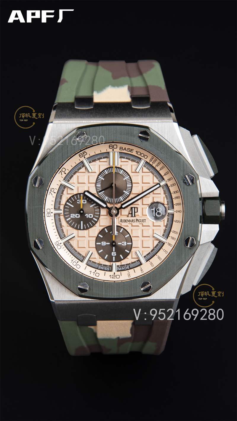 APF廠AP愛彼26400迷彩配色皇家橡樹計(jì)時(shí)復(fù)刻表做工怎么樣-復(fù)刻表