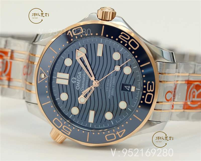 OR廠海馬300-OR廠歐米茄海馬300間玫瑰金藍(lán)盤復(fù)刻表做工怎么樣-復(fù)刻表