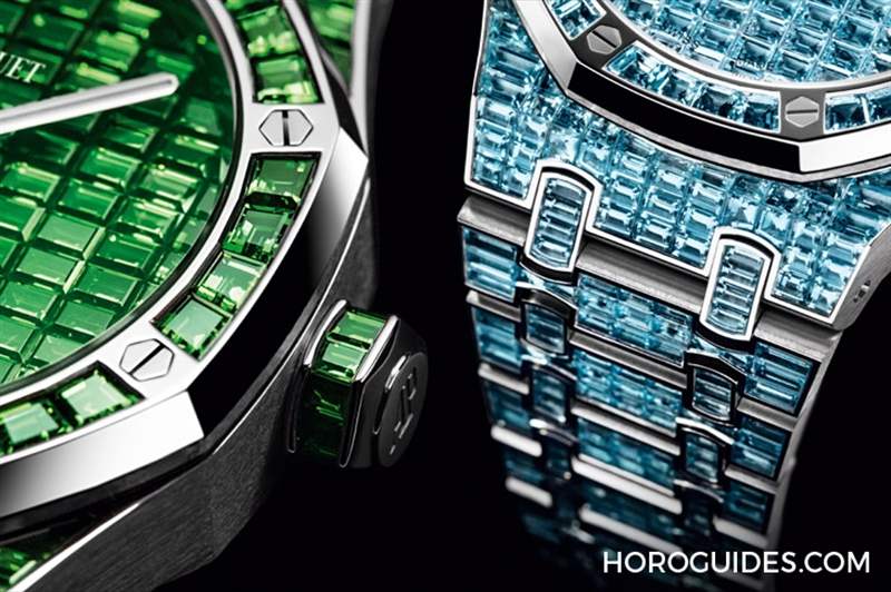 10種寶石上陣！款款都是主角｜愛彼皇家橡樹系列自動上鏈腕表白金款-復刻表