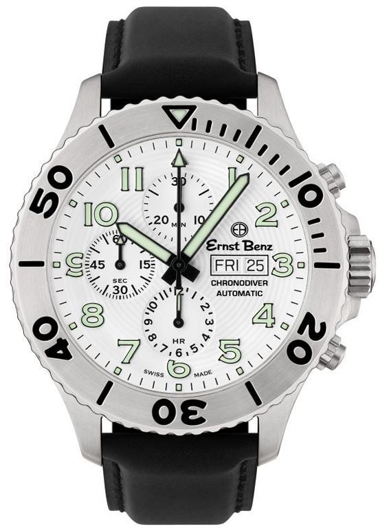 恩斯特·奔馳（Ernst Benz）的白盤多功能計時200M潛水腕表-復刻表