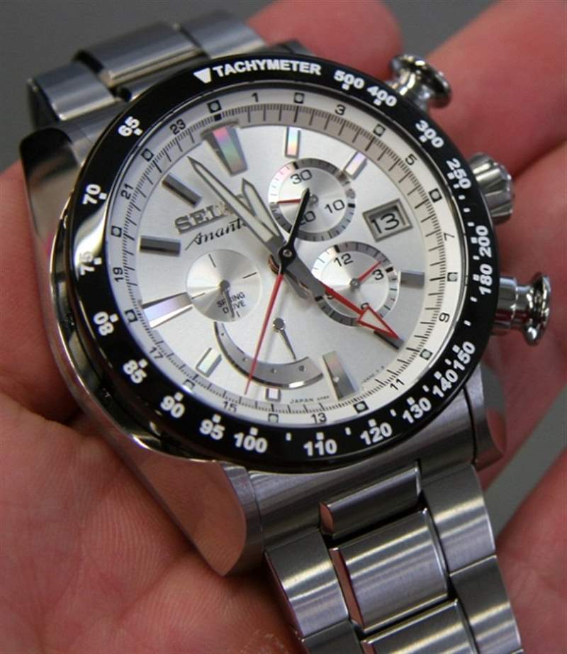 精工阿南塔彈簧驅動器計時白 1