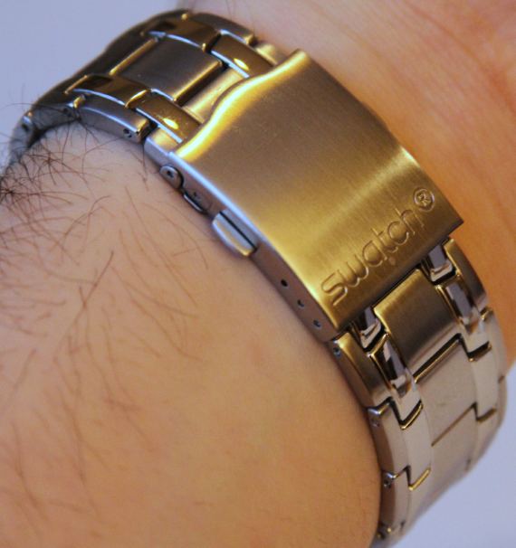 斯沃琪全銀自動(dòng)計(jì)時(shí)手表-復(fù)刻表