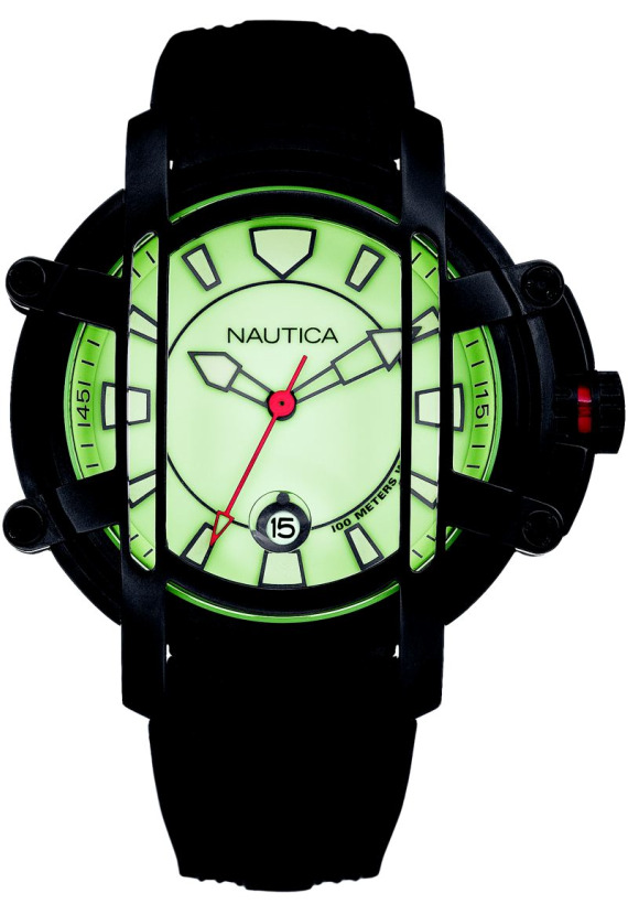 Nautica諾蒂卡NMX 300幽靈騎士熒光綠表盤手表-復(fù)刻表