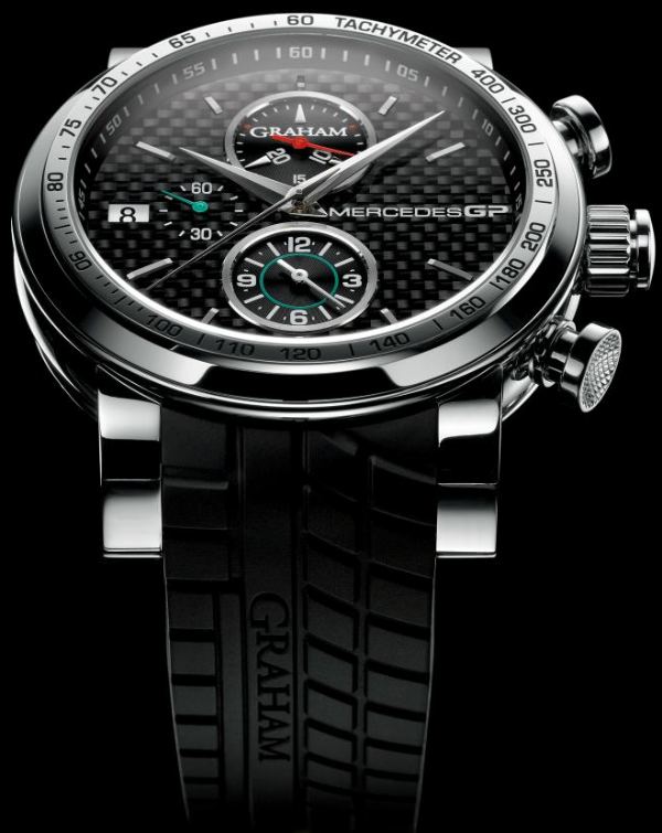 格雷厄姆手表是梅賽德斯GP銀色多功能計時腕表-復(fù)刻表