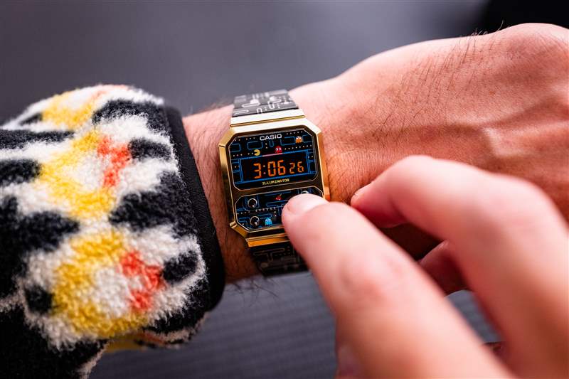 動手體驗Casio Vintage X Pac-Man A100WEPC-1B-復(fù)刻表