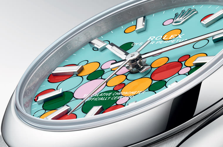 勞力士OP延續(xù)彩色漆面熱潮新推「慶典」風(fēng)格彩色氣泡面盤(pán)-復(fù)刻表