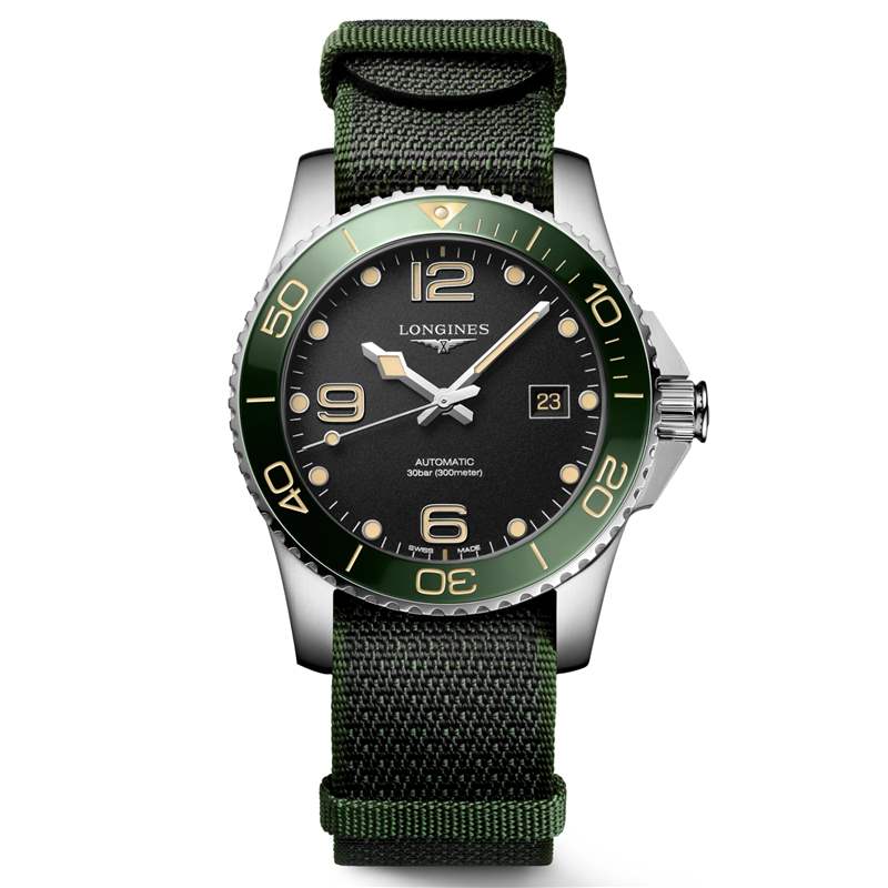 『新表』浪琴推出HydroConquest 41mm潛水腕表新作：綠色表圈+黑色表盤-復刻表