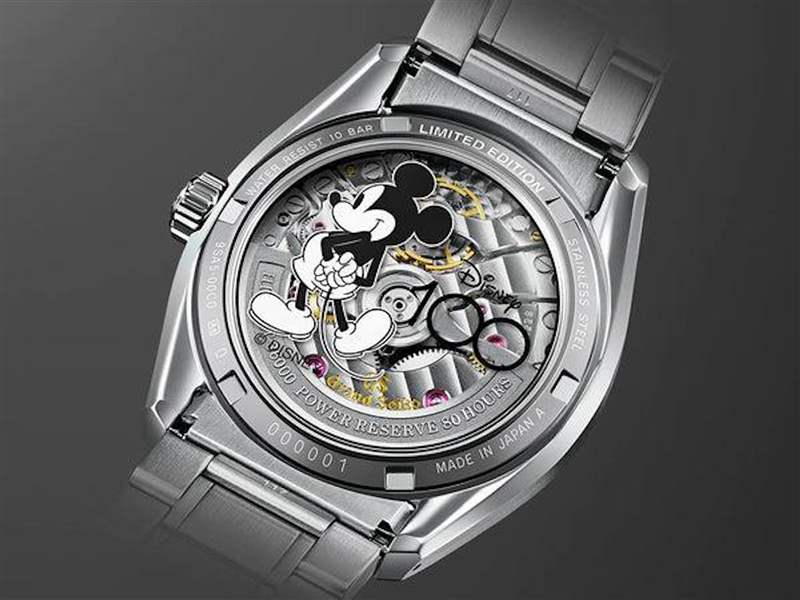 GRAND SEIKO迪士尼100周年紀(jì)念表透明底蓋印黑白米奇限量100只-復(fù)刻表