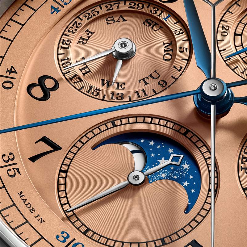 『新表』A. Lange & S?hne朗格推出鉑金表殼Lange 1世界時腕表和玫瑰金盤1815萬年歷雙追針計時碼表-復(fù)刻表