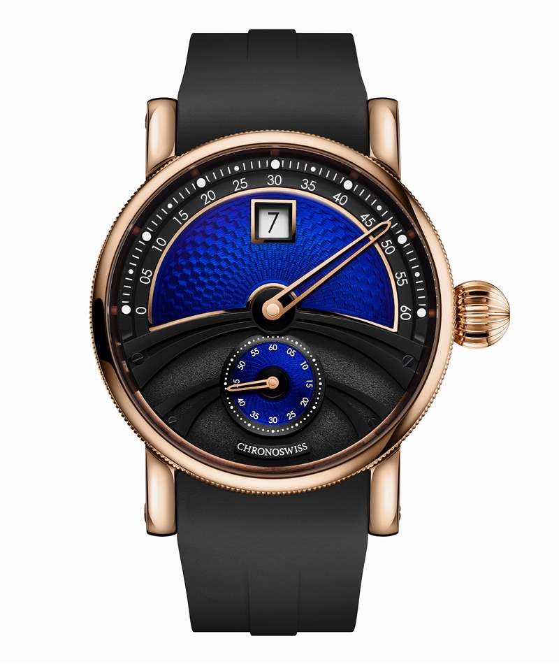 Chronoswiss推出Delphis Oracle數字跳時腕表：藍色琺瑯與璣鏤工藝-復刻表