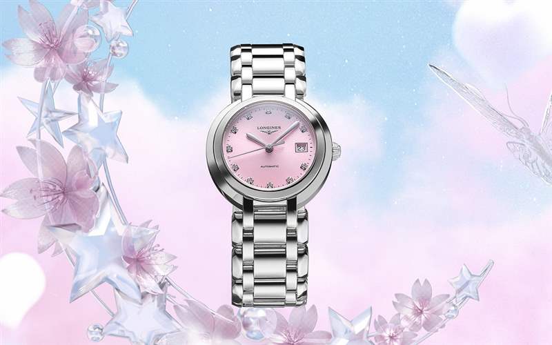 『新表』浪琴推出PrimaLuna女士腕表新作：冰藍與櫻粉-復(fù)刻表