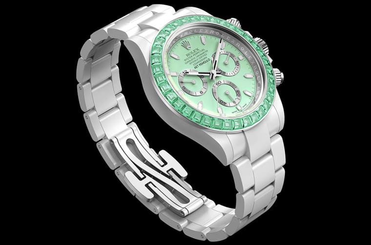 「彩色藍(lán)寶石5連發(fā)」勞力士Daytona白陶瓷五種寶石表圈一字排開超夢幻-復(fù)刻表
