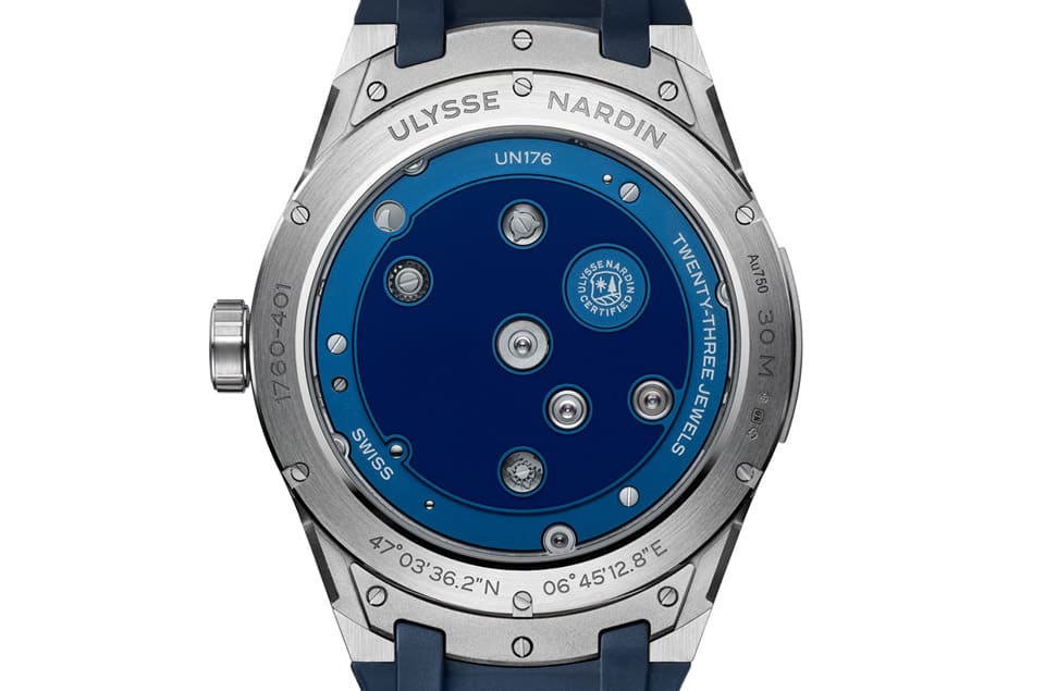 雅典表Blast陀飛輪面盤融入矽質(zhì)細(xì)工鑲嵌連表背也都用矽片裝飾-復(fù)刻表