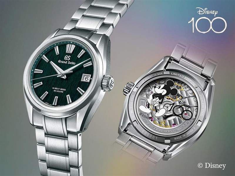 GRAND SEIKO迪士尼100周年紀(jì)念表透明底蓋印黑白米奇限量100只-復(fù)刻表