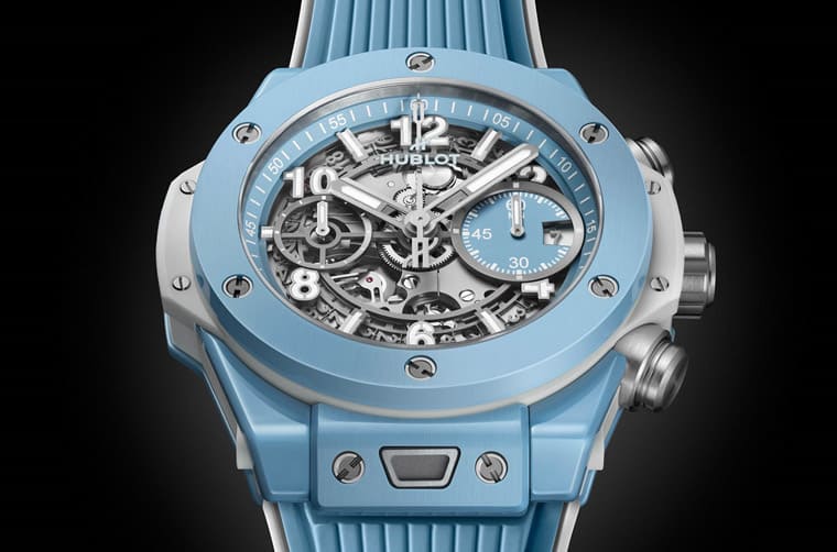 超適合夏天的宇舶大爆炸天空藍(lán)陶瓷計(jì)時(shí)碼表雙色表殼交織沁涼活力-復(fù)刻表