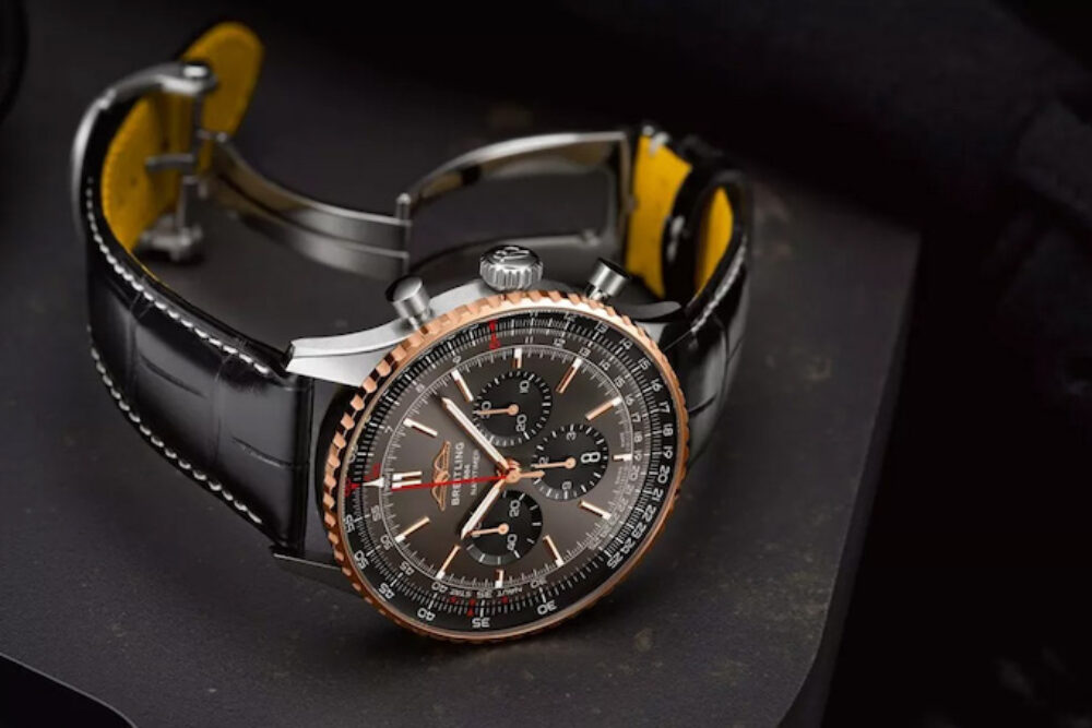 百年靈推出美國(guó)獨(dú)家Navitimer計(jì)時(shí)碼表，采用醒目的灰色配色-復(fù)刻表