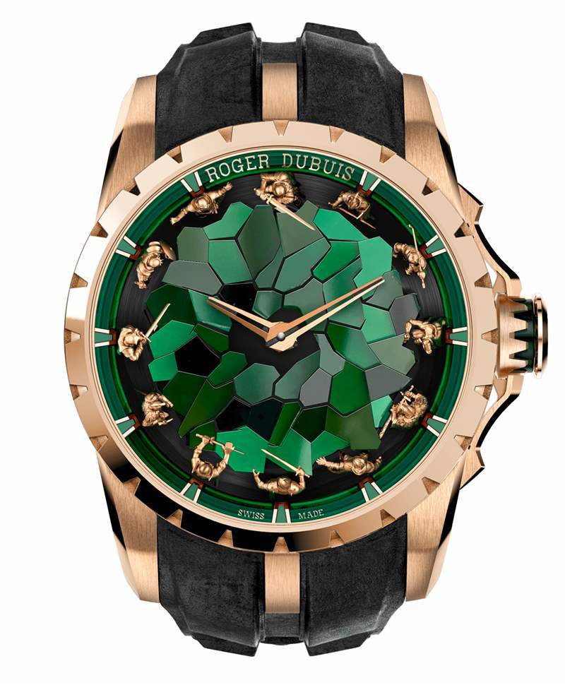 羅杰杜彼推出綠色版Excalibur Knights of the Round Table RDDBEX1026圓桌騎士腕表-復刻表