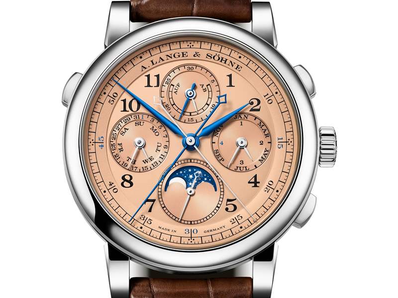 『新表』A. Lange & S?hne朗格推出鉑金表殼Lange 1世界時腕表和玫瑰金盤1815萬年歷雙追針計時碼表-復(fù)刻表