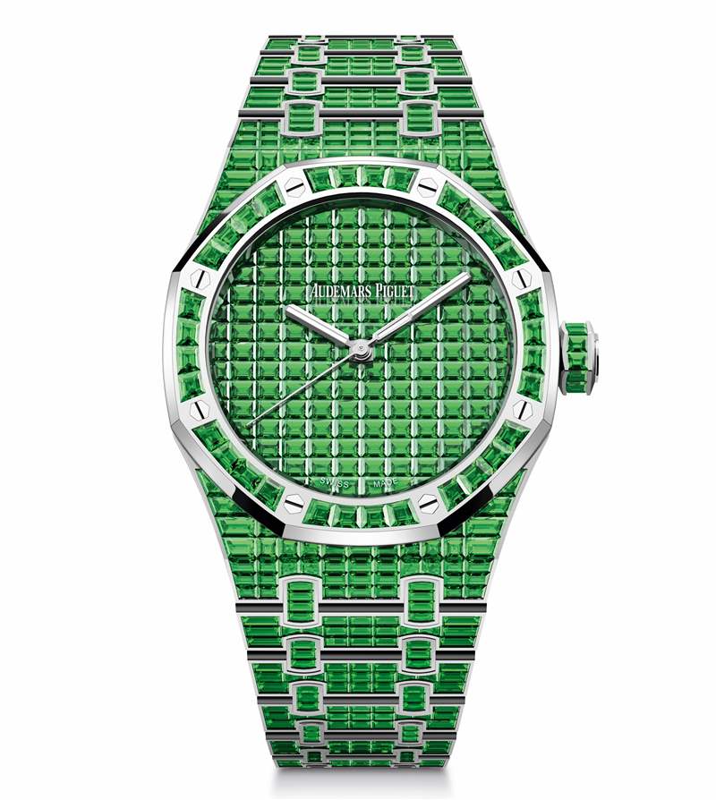 愛彼推出Royal Oak Selfwinding Rainbow Sets珠寶腕表：彩色寶石鑲嵌-復刻表