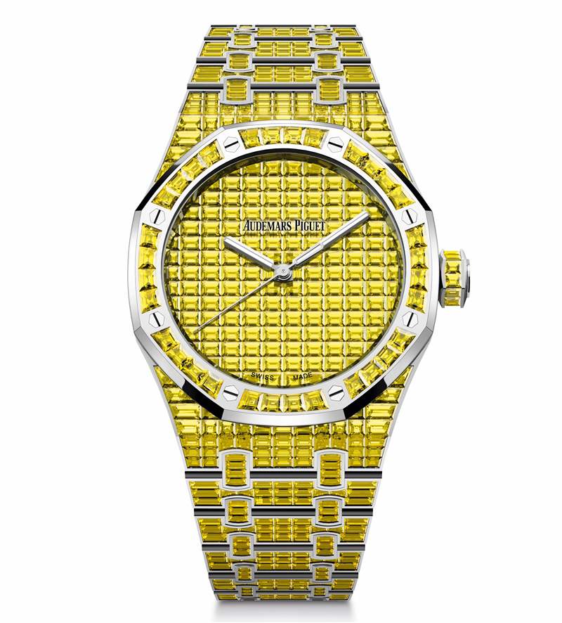 愛彼推出Royal Oak Selfwinding Rainbow Sets珠寶腕表：彩色寶石鑲嵌-復刻表