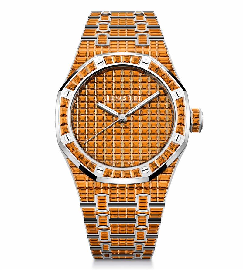 愛彼推出Royal Oak Selfwinding Rainbow Sets珠寶腕表：彩色寶石鑲嵌-復刻表